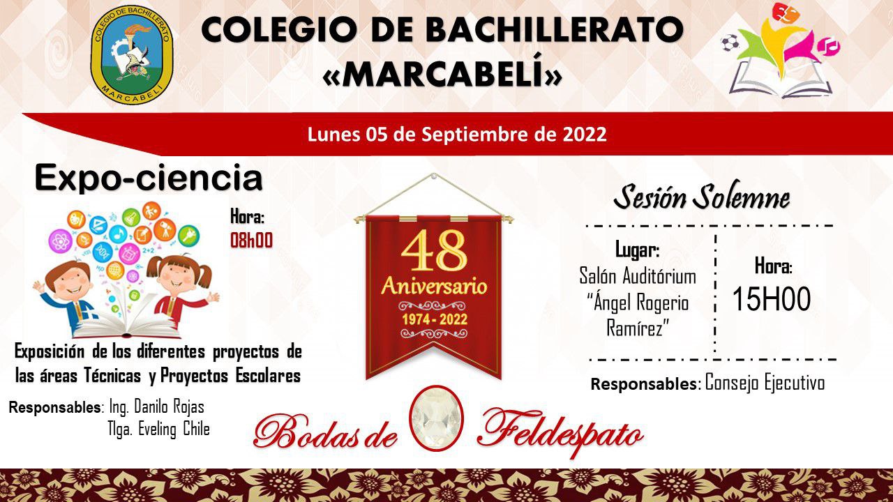 Exposición de los diferentes proyectos de áreas técnicas, proyectos escolares. Sesión Solemne
